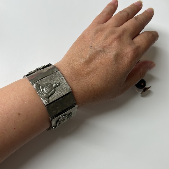 🖤Vtg Dragon & Buddha panel bracelet - Picture 11 of 11